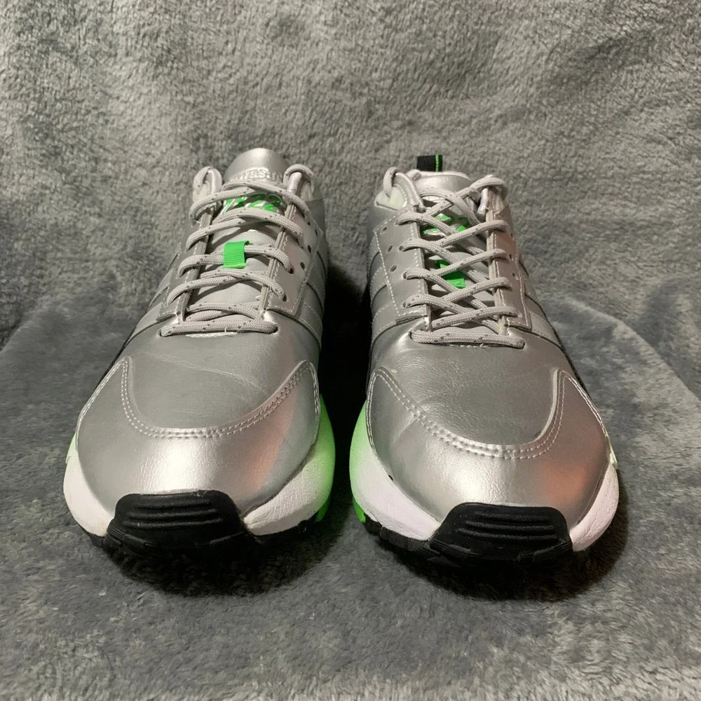Adidas Kawasaki Ninja ZX22 Boost Silver Green Mens Sneakers GW2125 Size 8